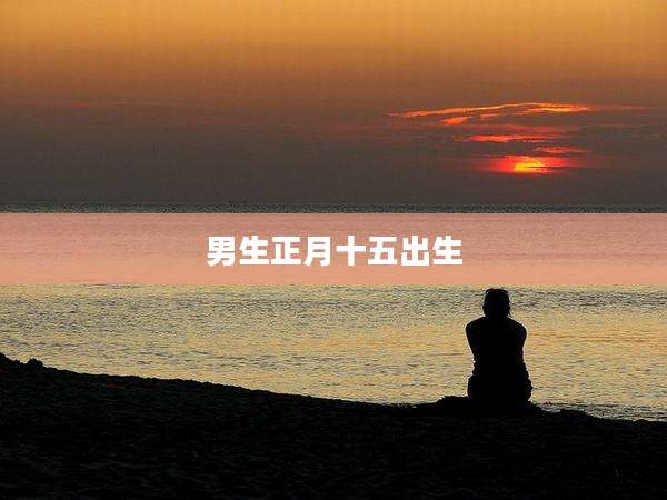 男生正月十五出生
