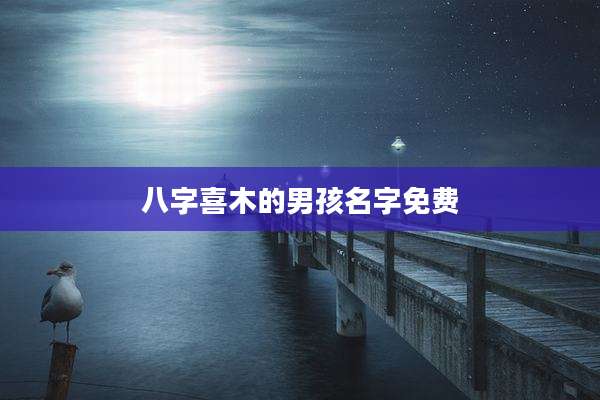 八字喜木的男孩名字免费