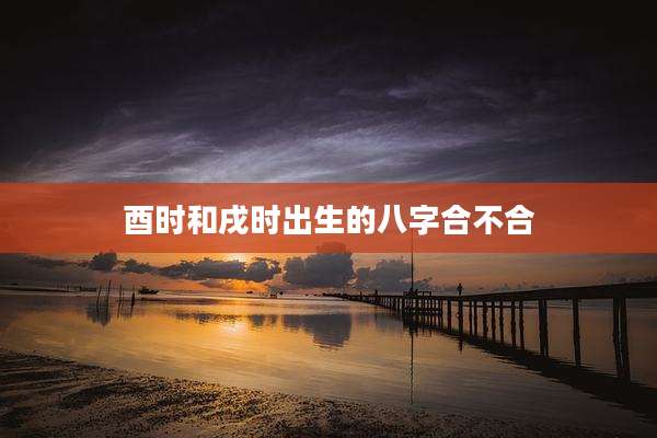 酉时和戌时出生的八字合不合