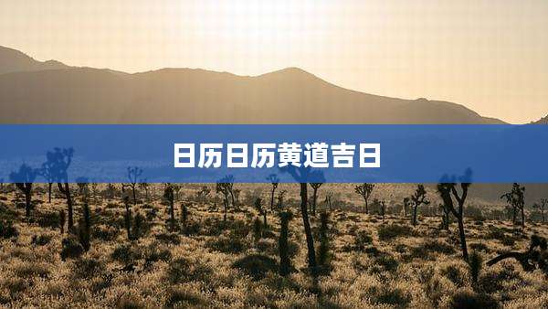 日历日历黄道吉日
