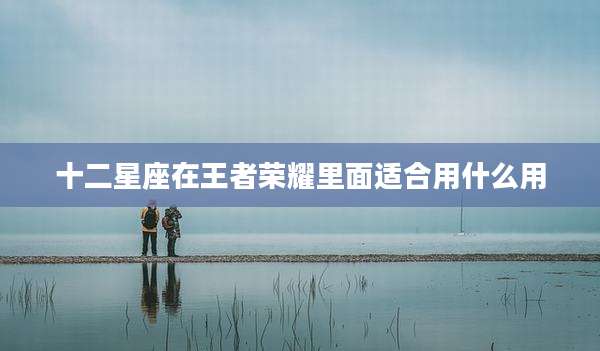 十二星座在王者荣耀里面适合用什么用