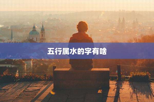 五行属水的字有啥