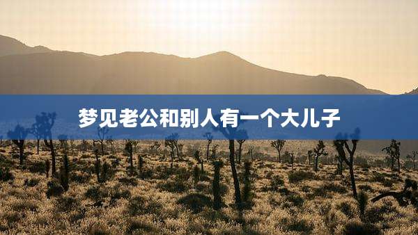梦见老公和别人有一个大儿子