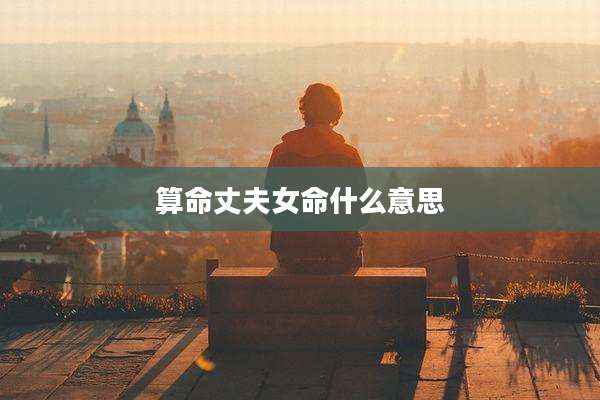 算命丈夫女命什么意思