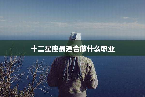 十二星座最适合做什么职业