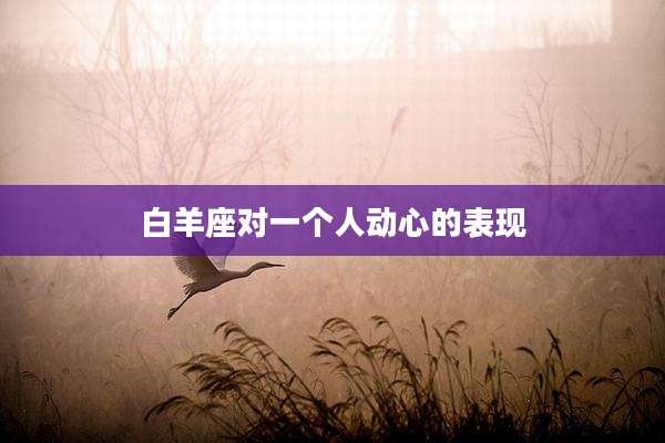 白羊座对一个人动心的表现