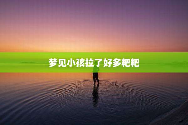 梦见小孩拉了好多粑粑