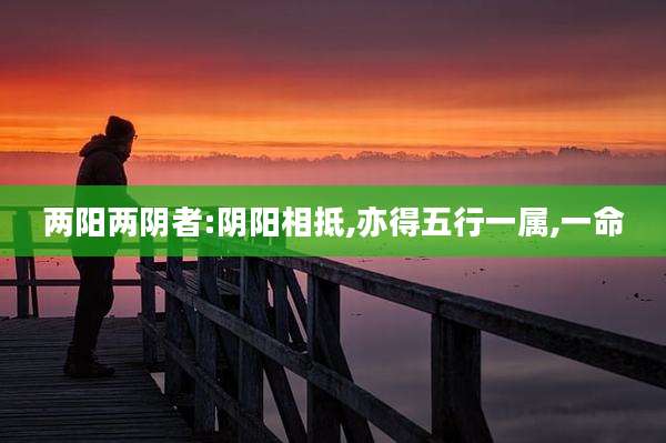 两阳两阴者:阴阳相抵,亦得五行一属,一命
