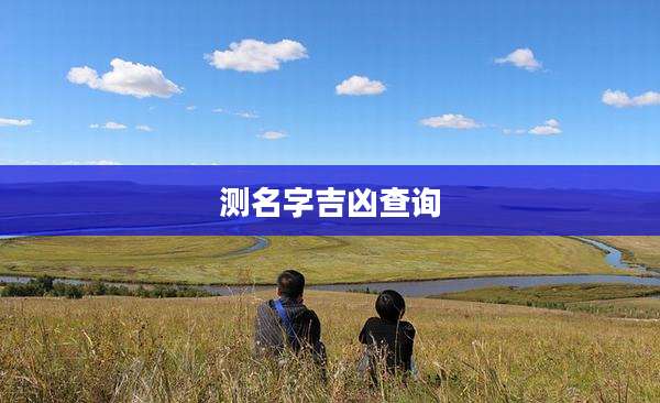 测名字吉凶查询