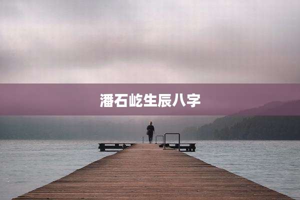 潘石屹生辰八字