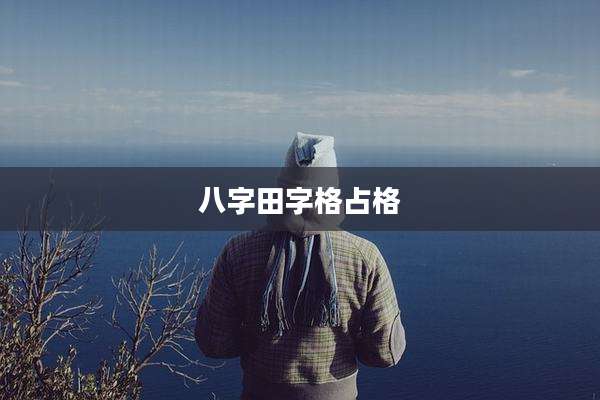 八字田字格占格