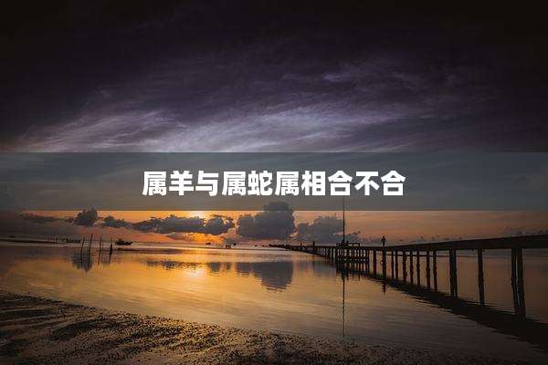 属羊与属蛇属相合不合