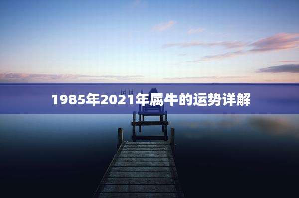 1985年2021年属牛的运势详解