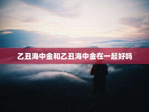 乙丑海中金和乙丑海中金在一起好吗
