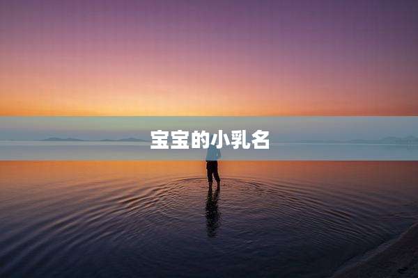 宝宝的小乳名