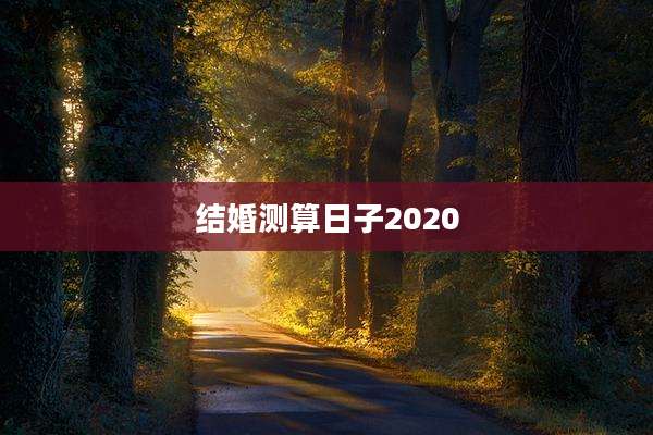 结婚测算日子2020