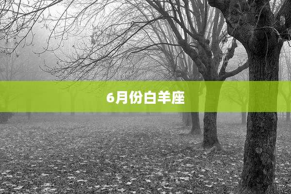 6月份白羊座