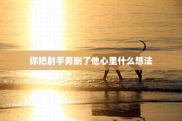你把射手男删了他心里什么想法
