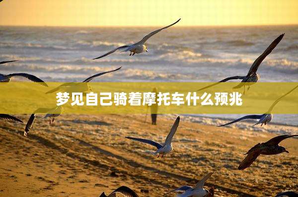 梦见自己骑着摩托车什么预兆