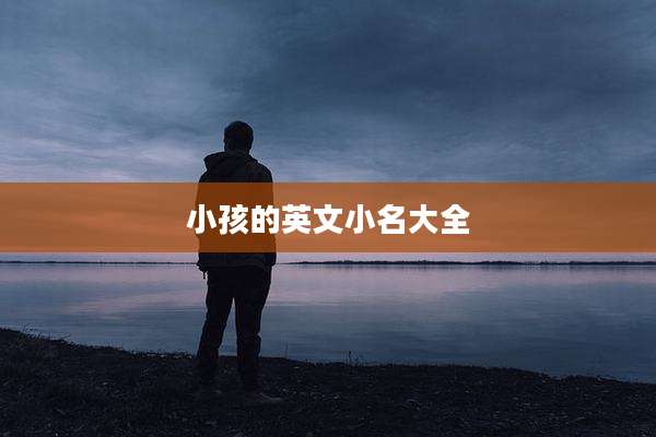 小孩的英文小名大全
