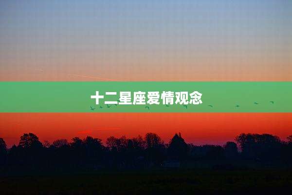 十二星座爱情观念