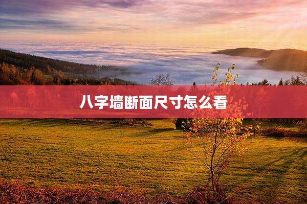 八字墙断面尺寸怎么看