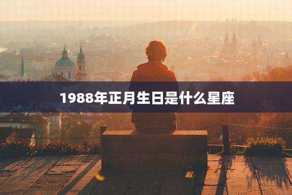 1988年正月生日是什么星座