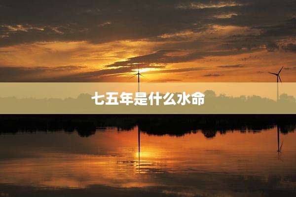 七五年是什么水命