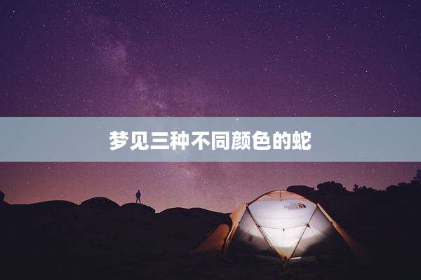 梦见三种不同颜色的蛇