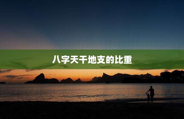八字天干地支的比重