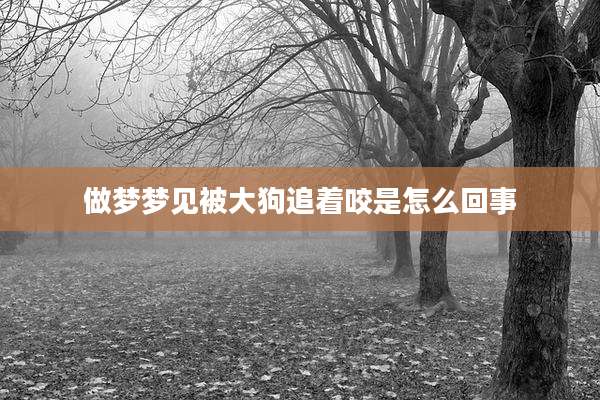 做梦梦见被大狗追着咬是怎么回事