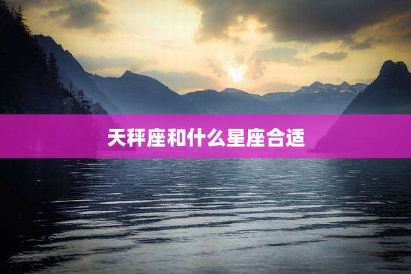 天秤座和什么星座合适