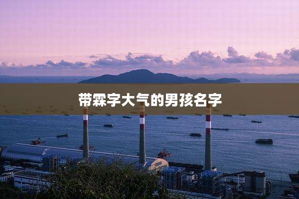 带霖字大气的男孩名字