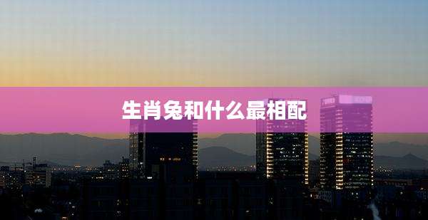 生肖兔和什么最相配