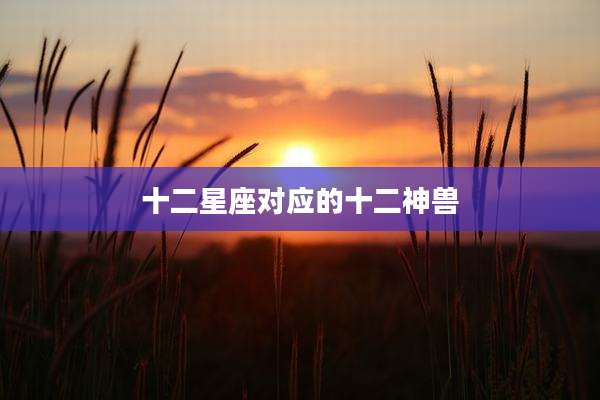 十二星座对应的十二神兽