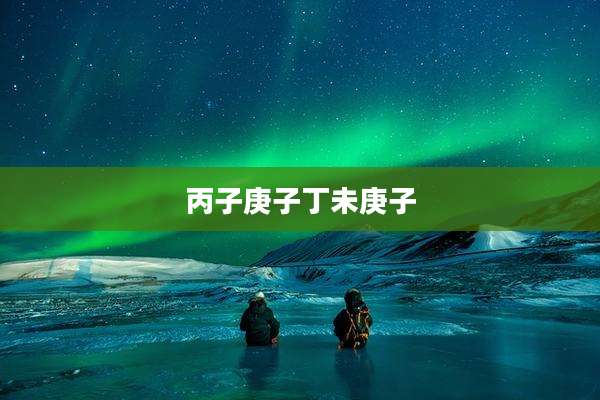 丙子庚子丁未庚子