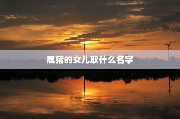 属猪的女儿取什么名字