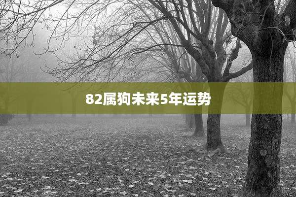 82属狗未来5年运势