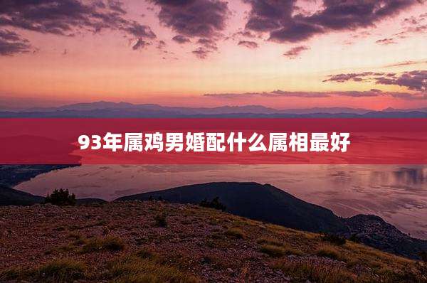 93年属鸡男婚配什么属相最好