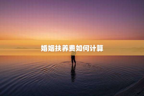 婚姻扶养费如何计算