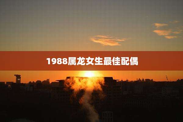 1988属龙女生最佳配偶