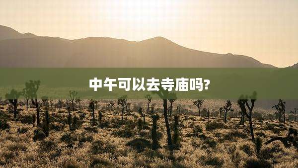 中午可以去寺庙吗?