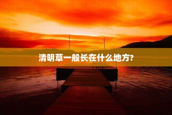 清明草一般长在什么地方?