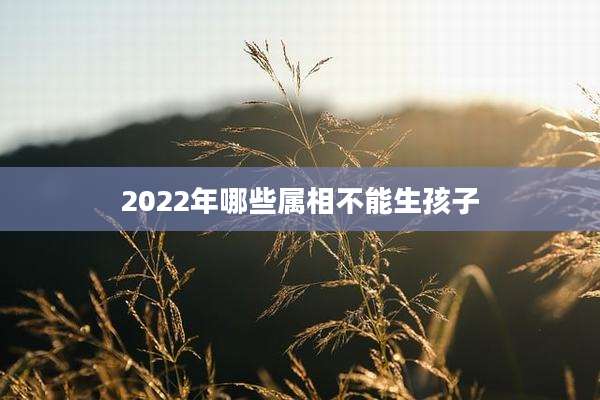 2022年哪些属相不能生孩子