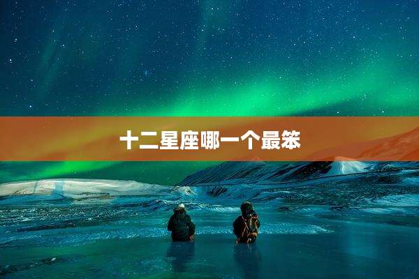 十二星座哪一个最笨