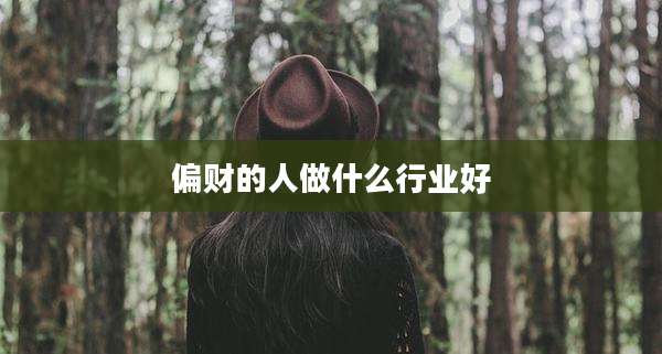 偏财的人做什么行业好