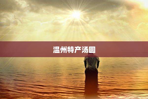 温州特产汤圆