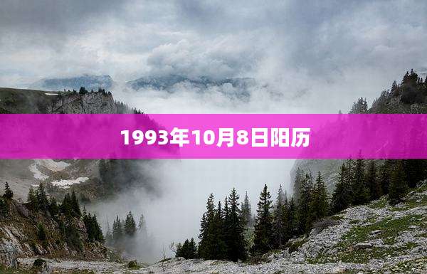 1993年10月8日阳历