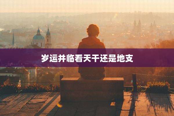 岁运并临看天干还是地支