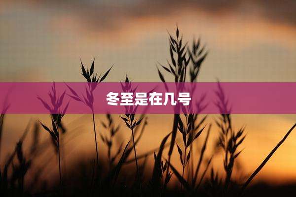 冬至是在几号